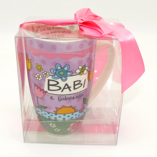 Darilni lonček velik s posvetilom Babi