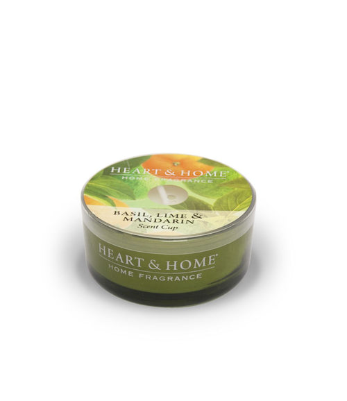 Dišeča sveča Heart & Home - svečka v lončku - Basil Lime & Mandarine