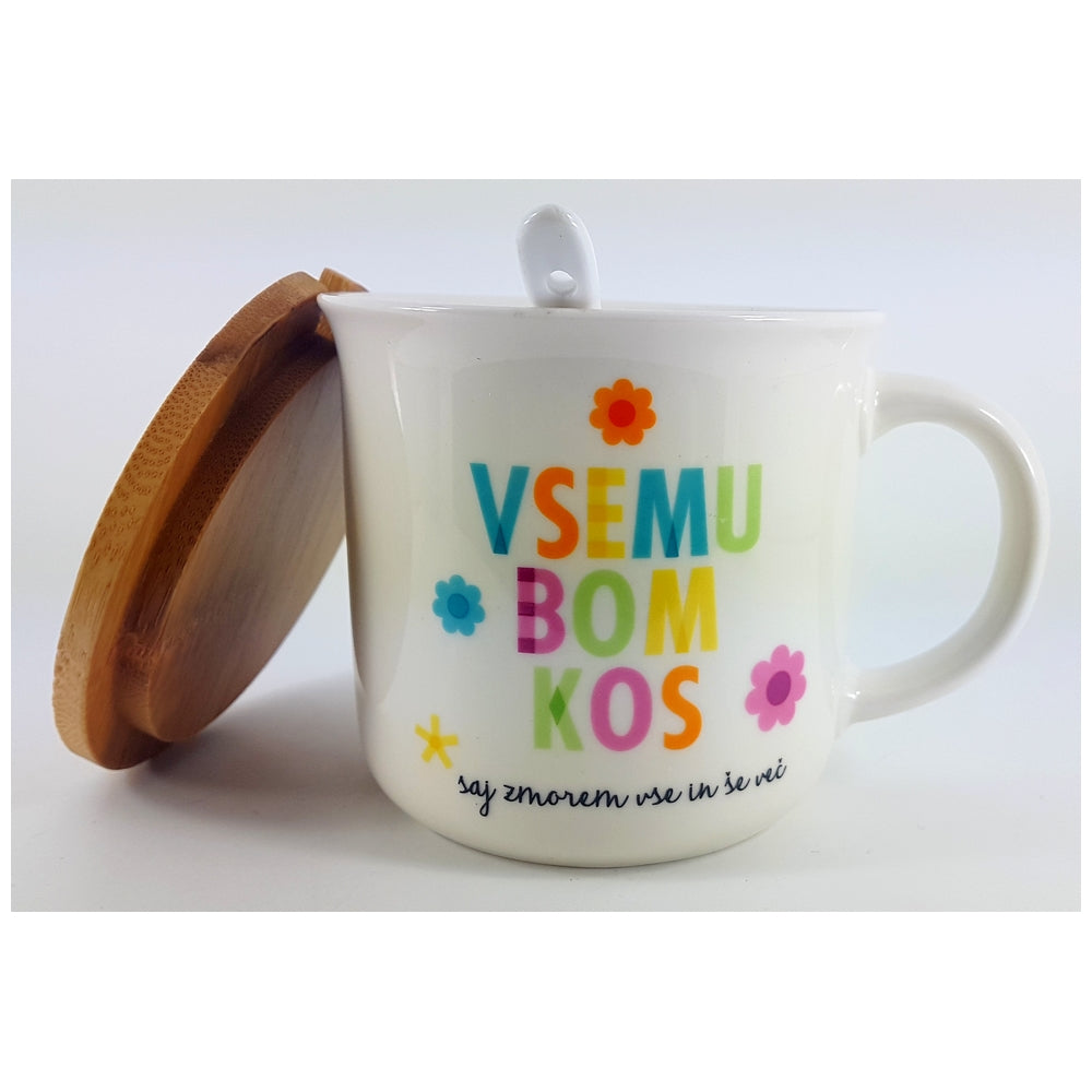 Darilni lonček s podstavkom HAPPY SEM TO KAR SEM
